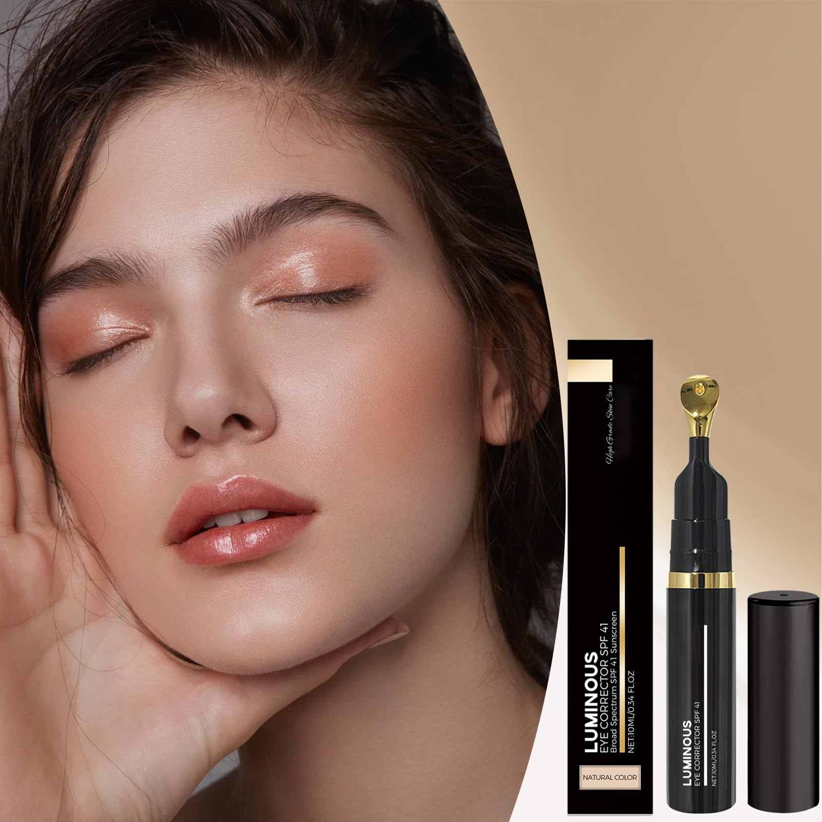 Charm Kiss Eye Corrector brightening plant extracts image suggests more awake appearance