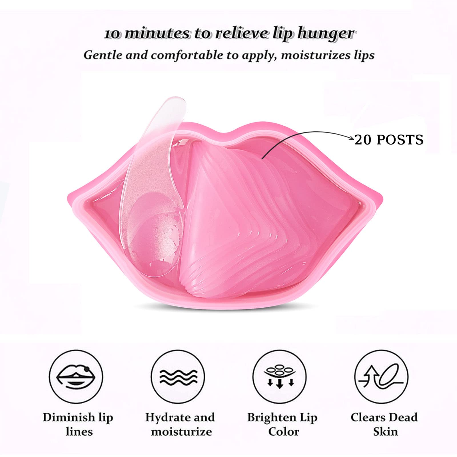 Charm Kiss lip mask 20-tablets box supports simple morning and evening use.
