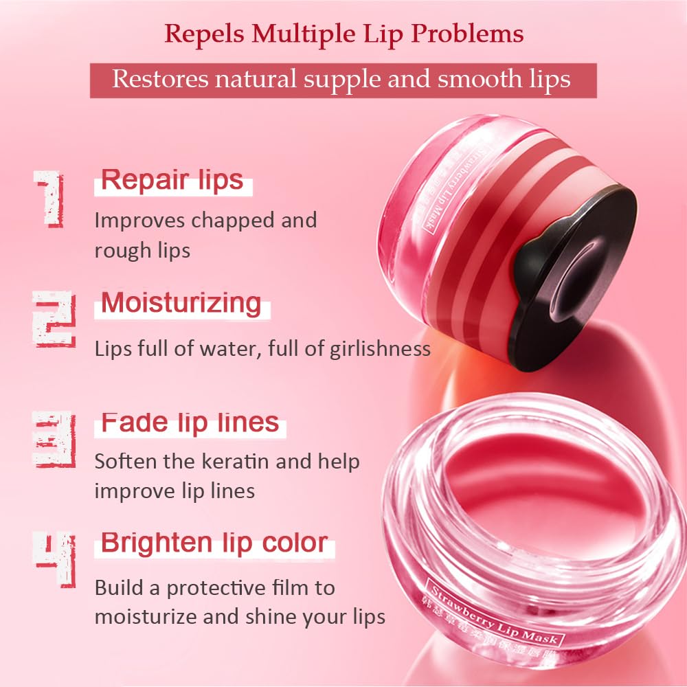 Charm Kiss lip mask overnight jar application swatch demonstrating quick absorption for hydrated lips