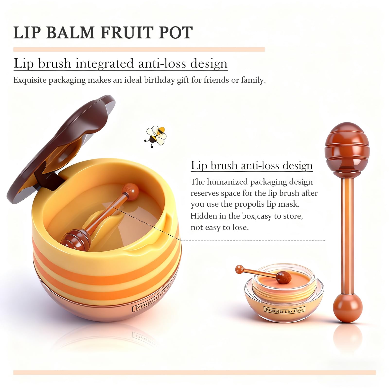 Charm Kiss propolis extract lip nourishing silky texture supports smooth, hydrated lips