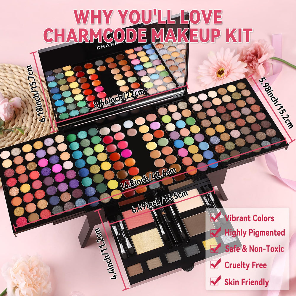 CHARMCODE eyeliner pencil with six-piece applicator kit shows precise makeup tools