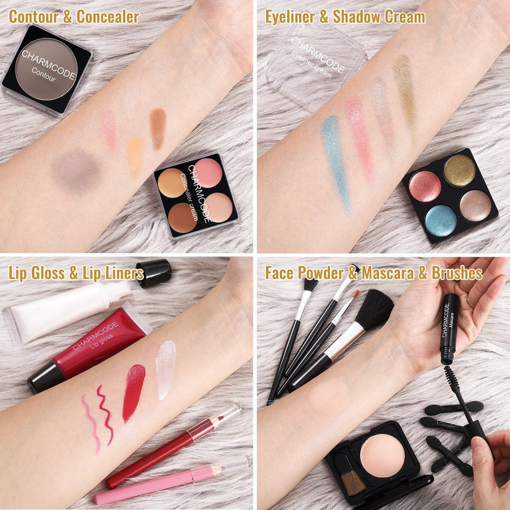 CHARMCODE brushes-applicators-set included for precise application and blending.
