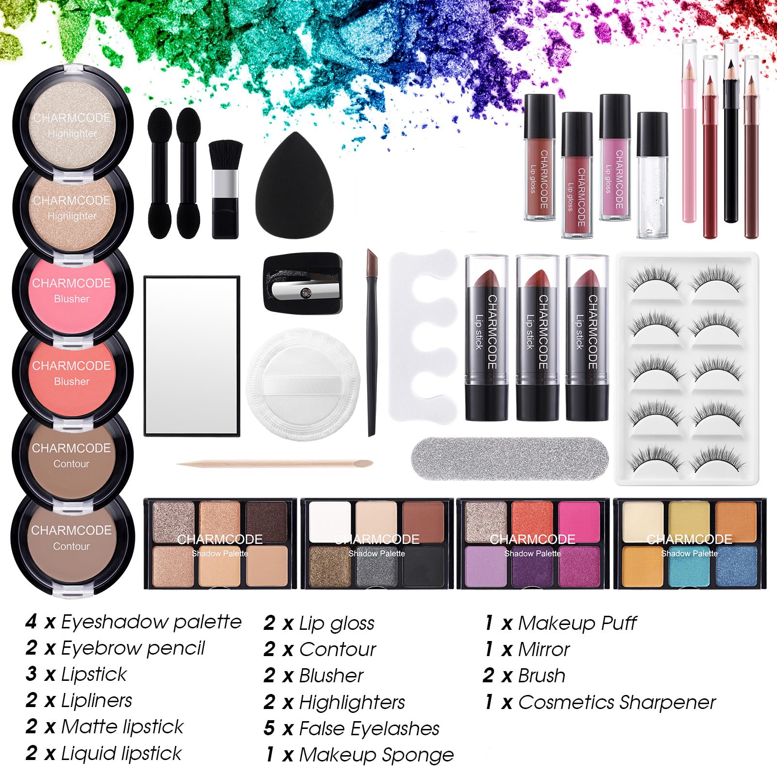 CHARMCODE eyeshadow-palette close-up with versatile shades for day-to-night looks