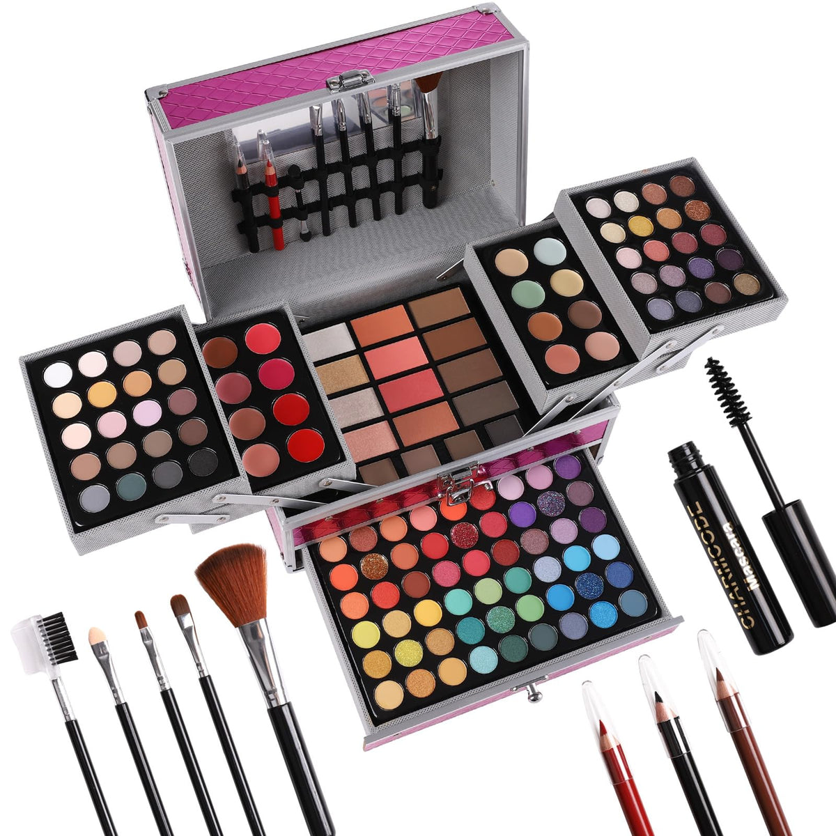 CharmCode makeup expanding box closed showing sturdy storage for organized vanity