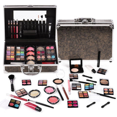 CHARMCODE makeup kit train case closed showcases portable travel storage and organized beauty essentials.