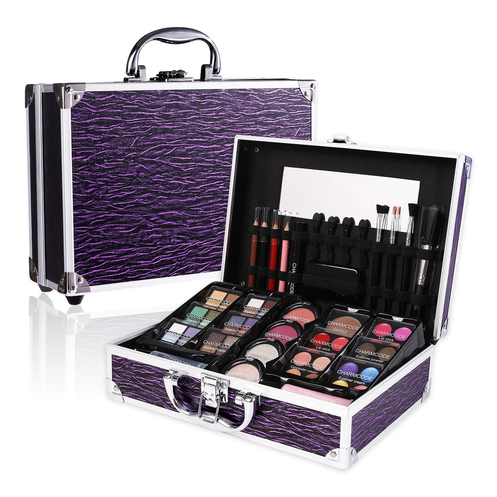 CHARMCODE travel case open shows compartments and latch, ideal for compact storage and travel