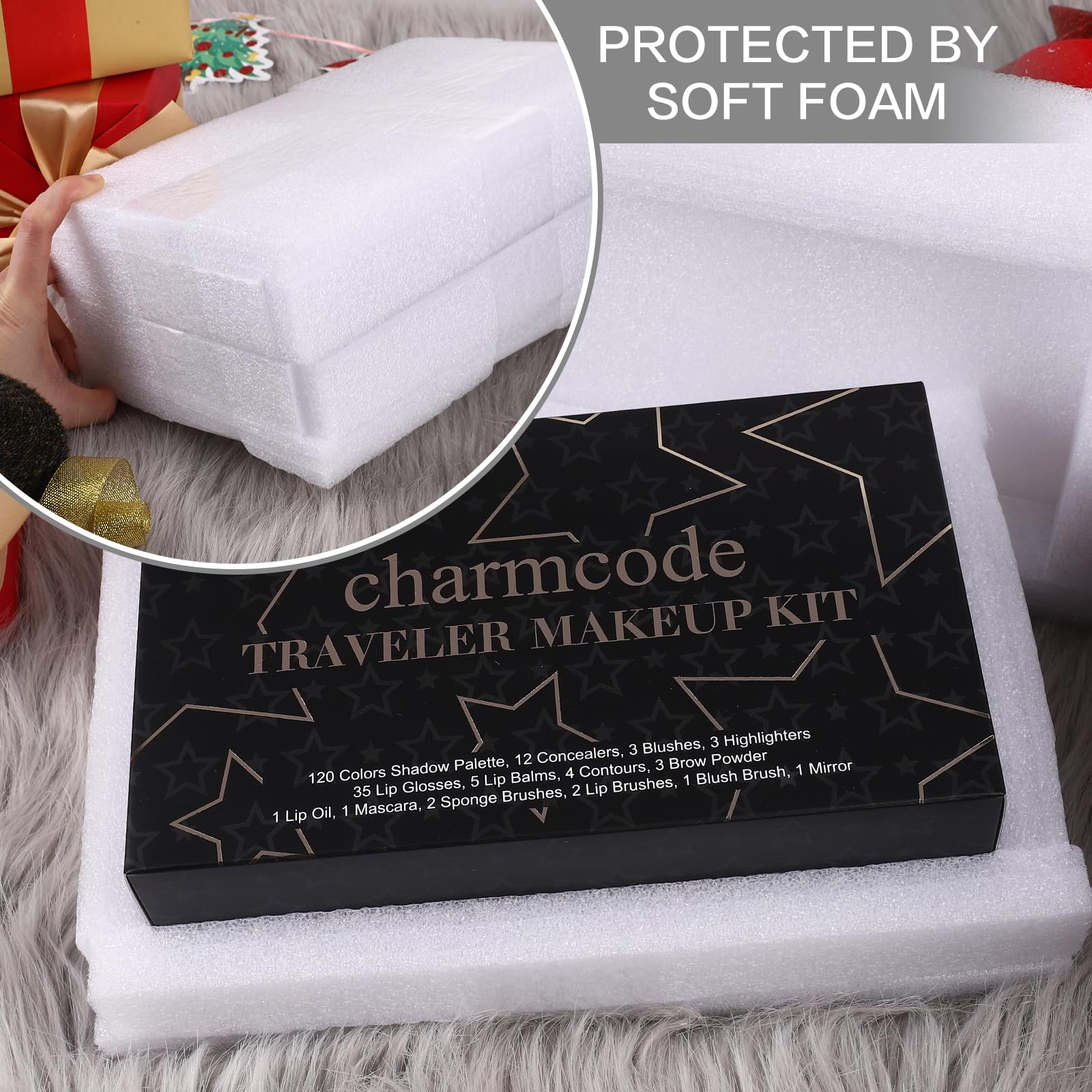 CHARMCODE travel-friendly design keeps makeup organized during busy days