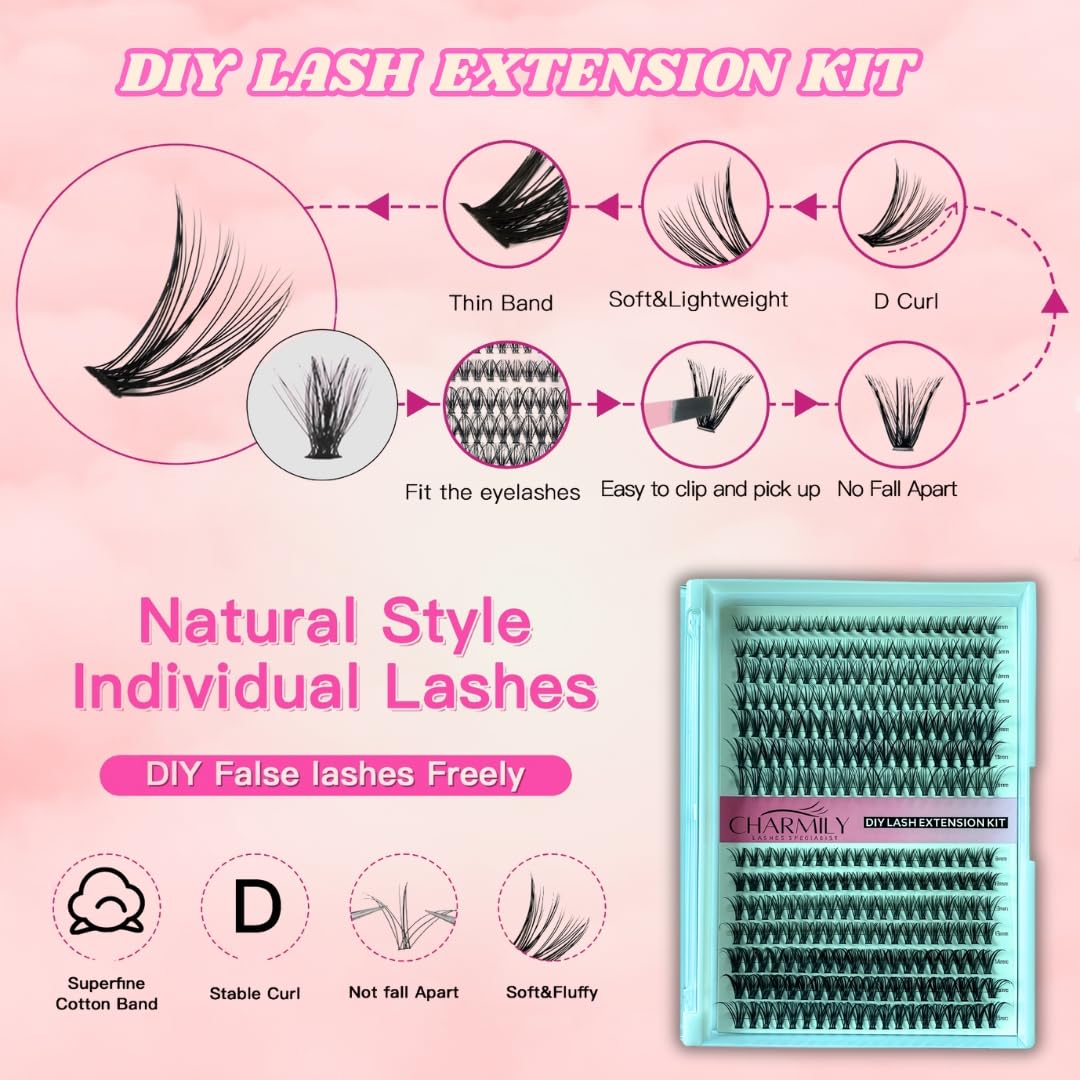 Charmily bond-seal-remover set offers gentle, beginner-friendly lash care