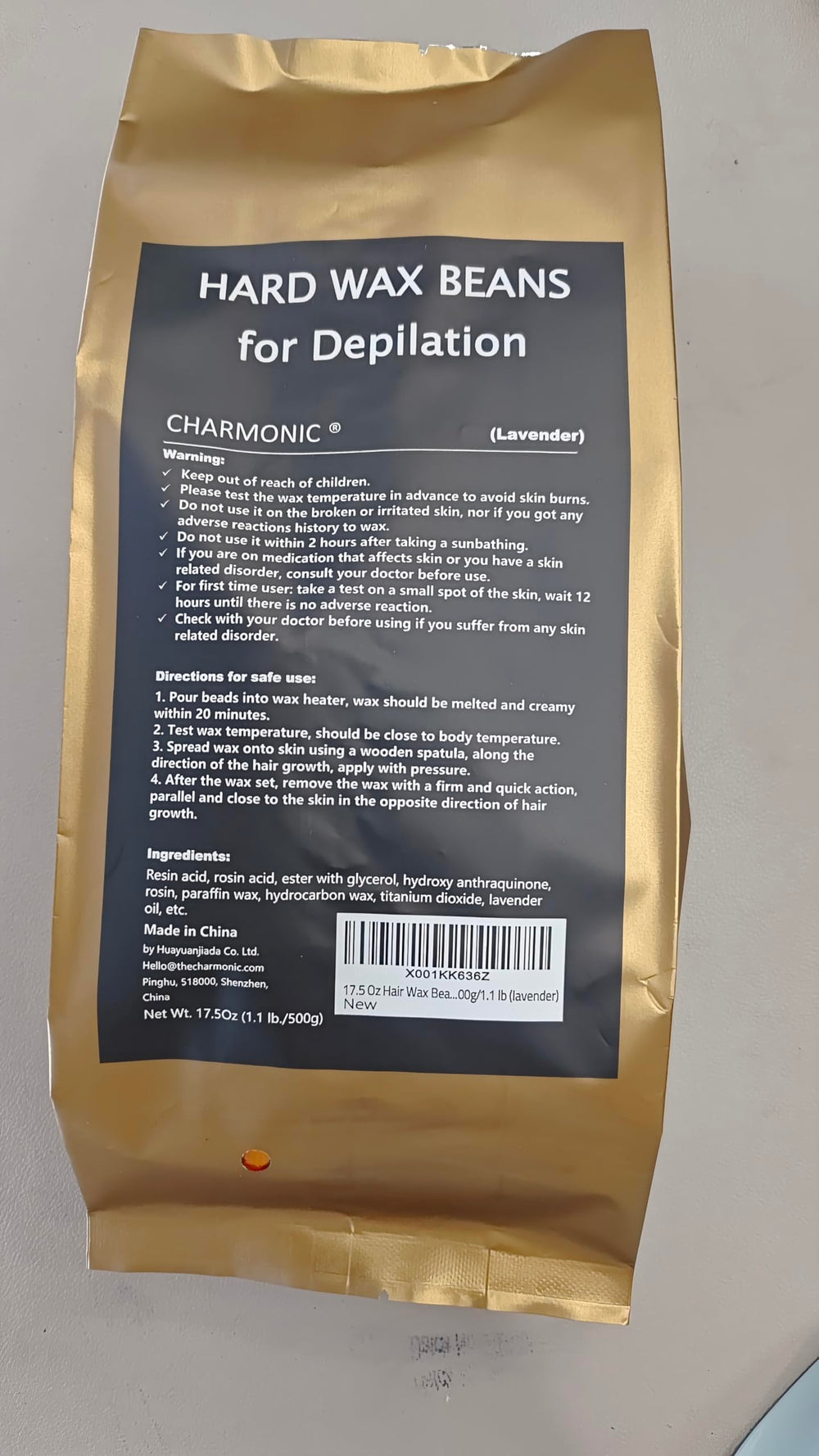 Charmonic no-mess removal highlights minimal residue after waxing.