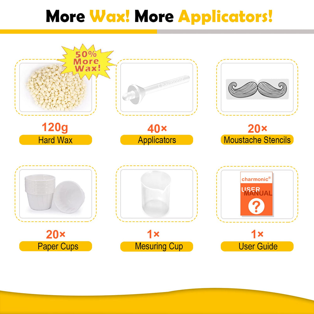 Charmonic nose wax kit applicators ready for precise, painless nostril hair removal.