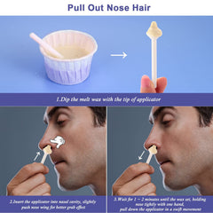 Charmonic Nose Wax Kit applicator tool demonstrates easy-to-use hair removal for quick grooming.