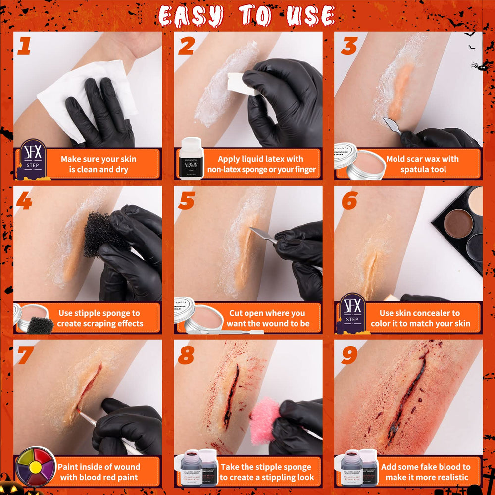 CHASPA SFX spatula tool for precise mixing and shaping of scars.