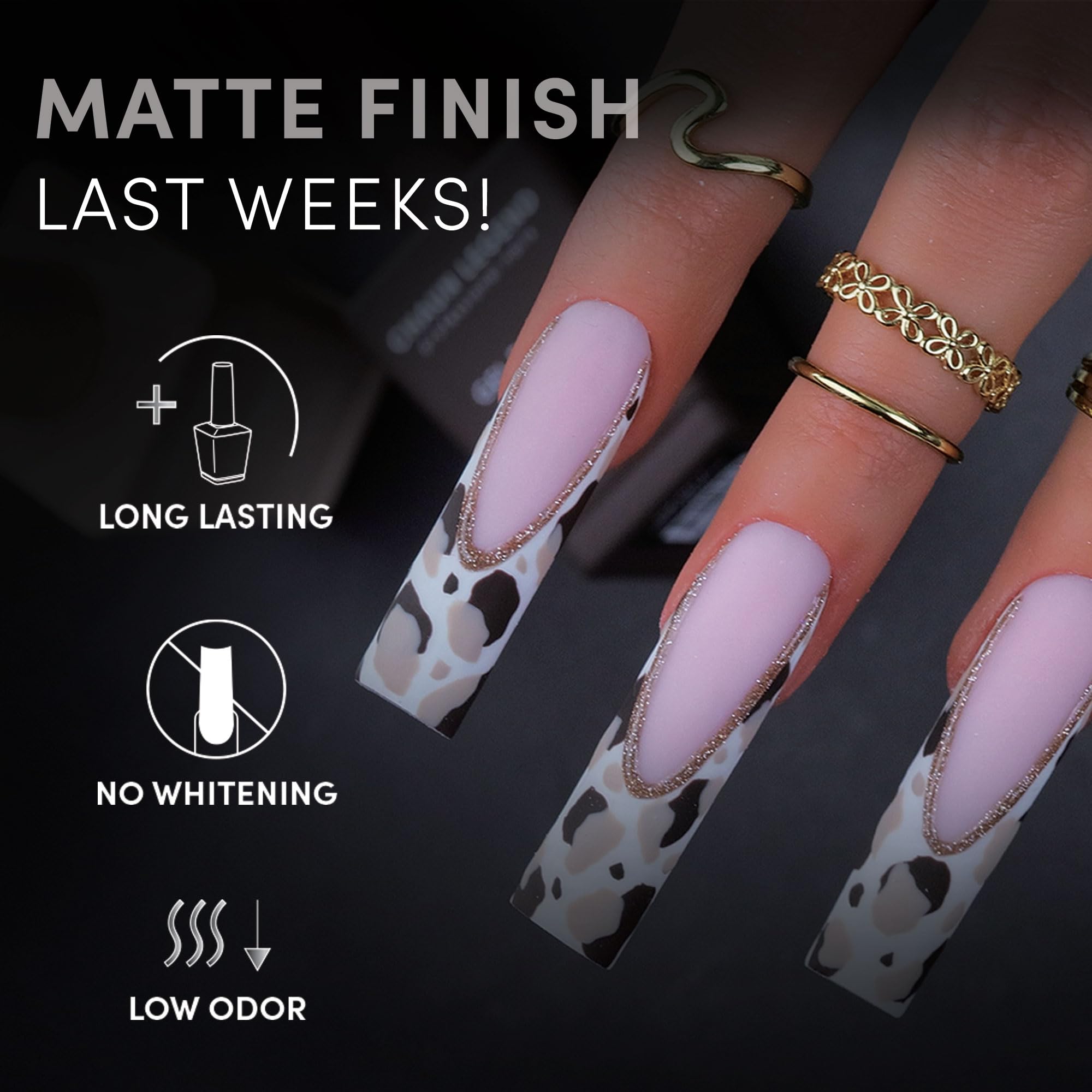 Chaun Legend Velvet Matte Top Coat dry-time process captured for quick manicure results.