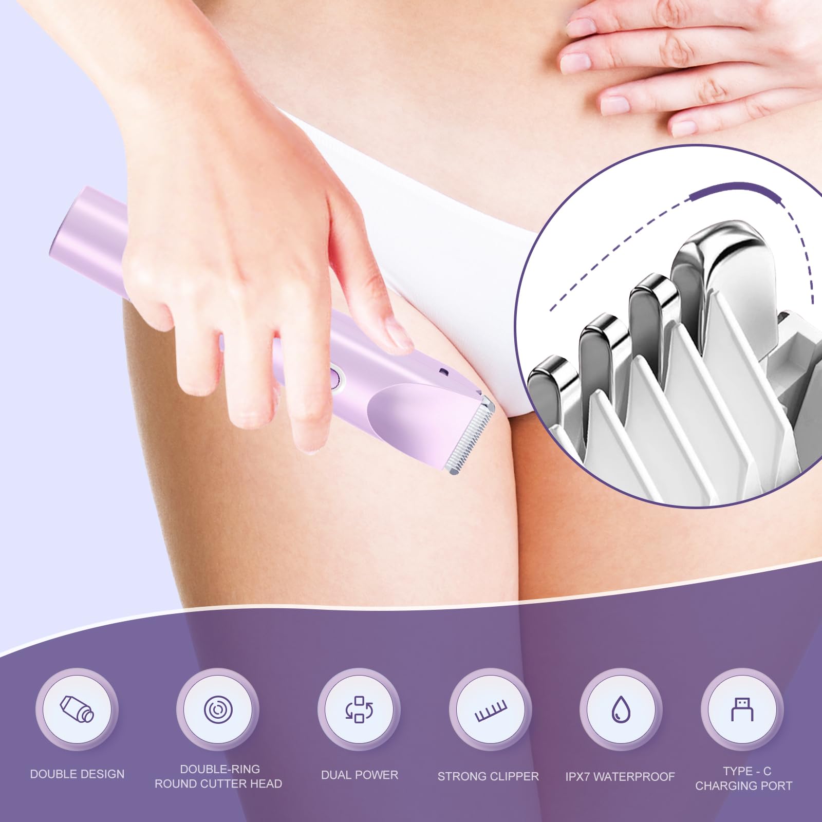 CheckSimple bikini-trimmer-2in1-design shows trimming and shaving in one compact tool.
