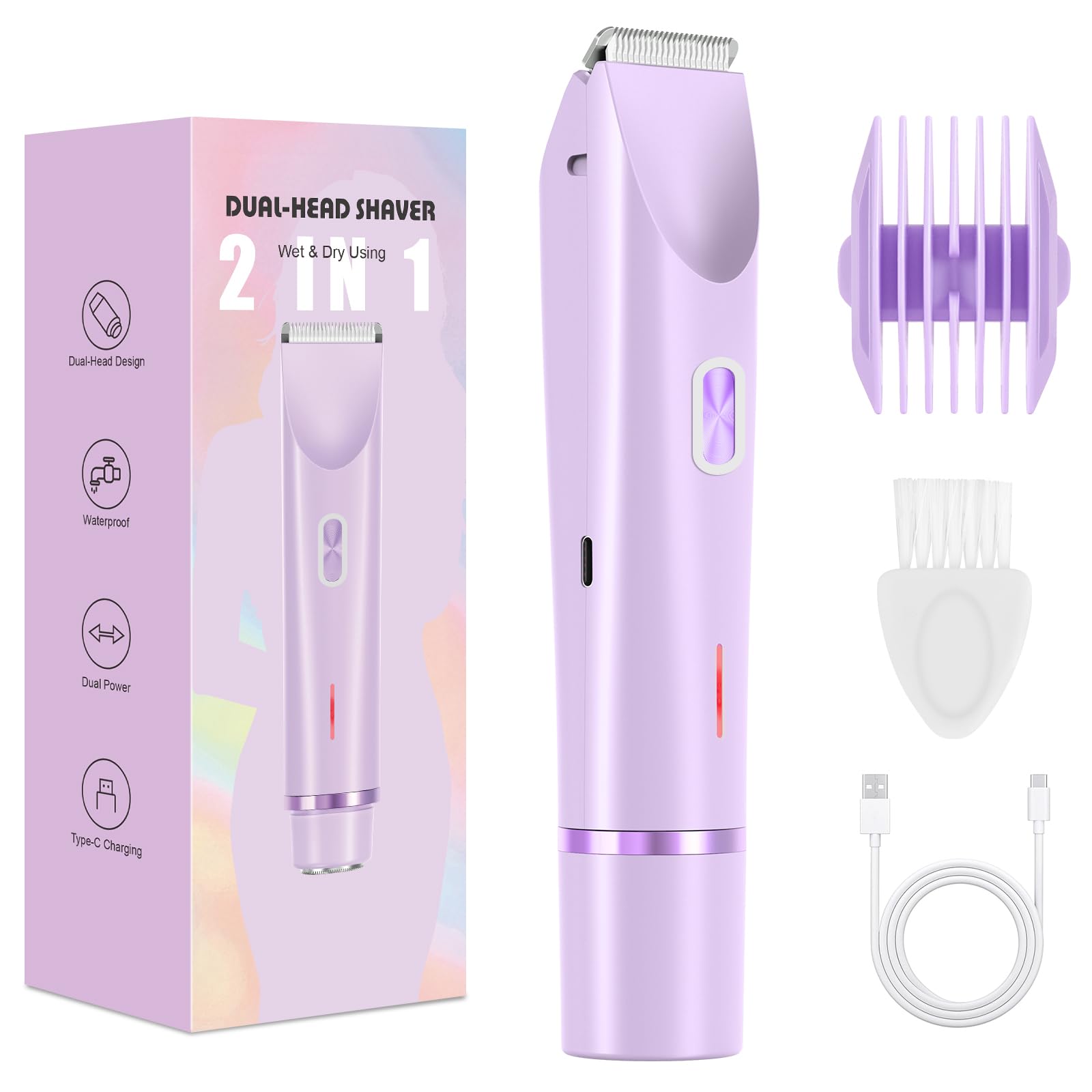 CheckSimple bikini-trimmer dual-head for versatile trimming on arms, legs, and bikini areas.