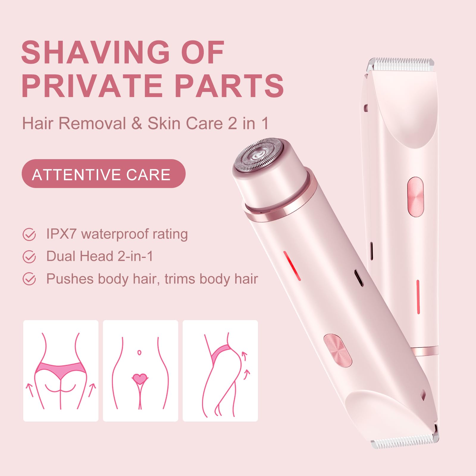 CheckSimple Dermave bikini-trimmer portable USB recharge ideal for travel