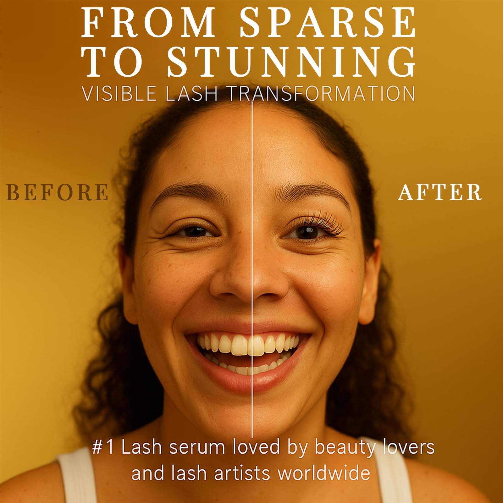 Cheerily Lash Serum gold-tube packaging displayed for luxury and ease of use