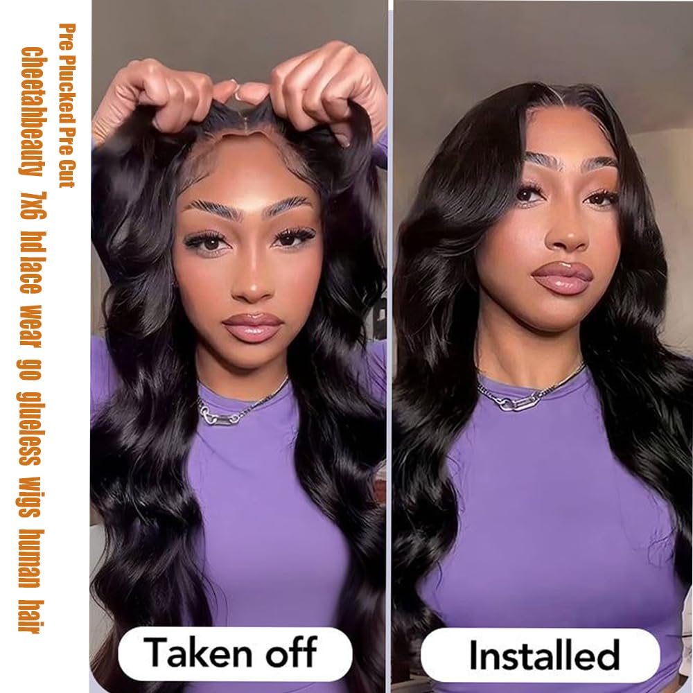 CHEETAHBEAUTY 7x6 lace closure close-up showing seamless part for versatile styling