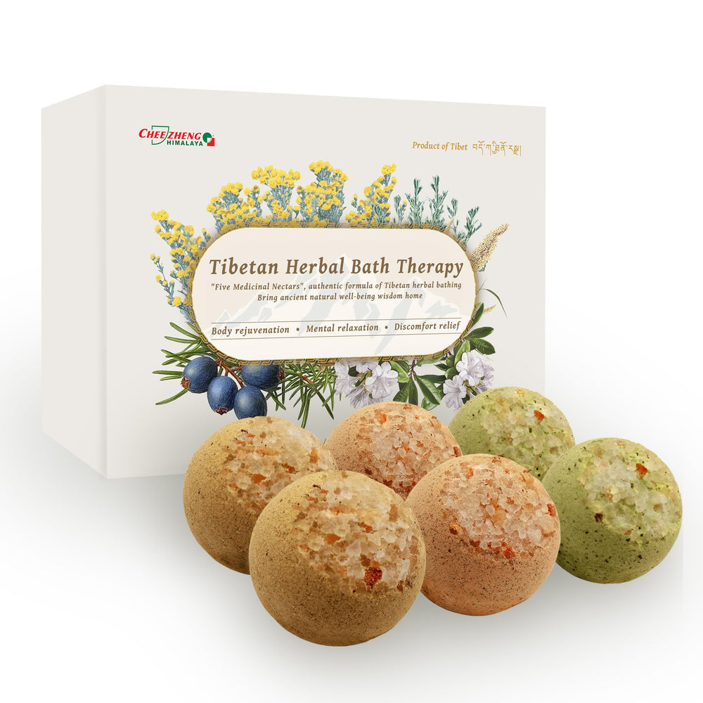 CheezhengHimalaya bath bomb pack 6 for at home spa relaxation and skin nourishment
