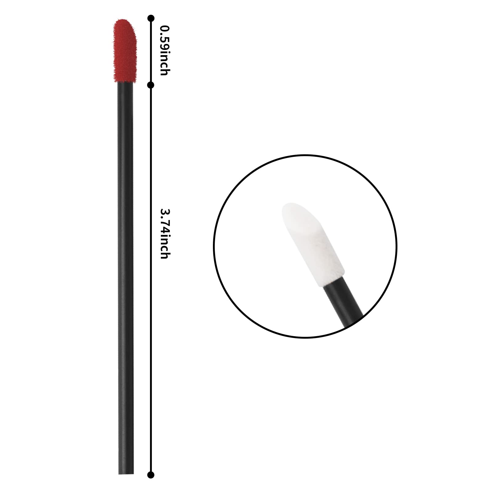 CHEFBEE disposable lint-free wands provide hygienic, convenient lip makeup testing
