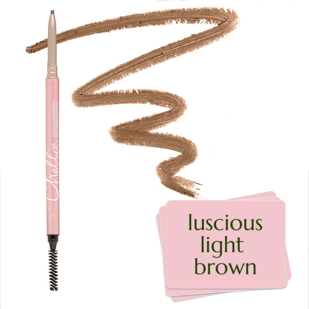 Chella eyebrow pencil precision tip close-up for natural hair-like strokes