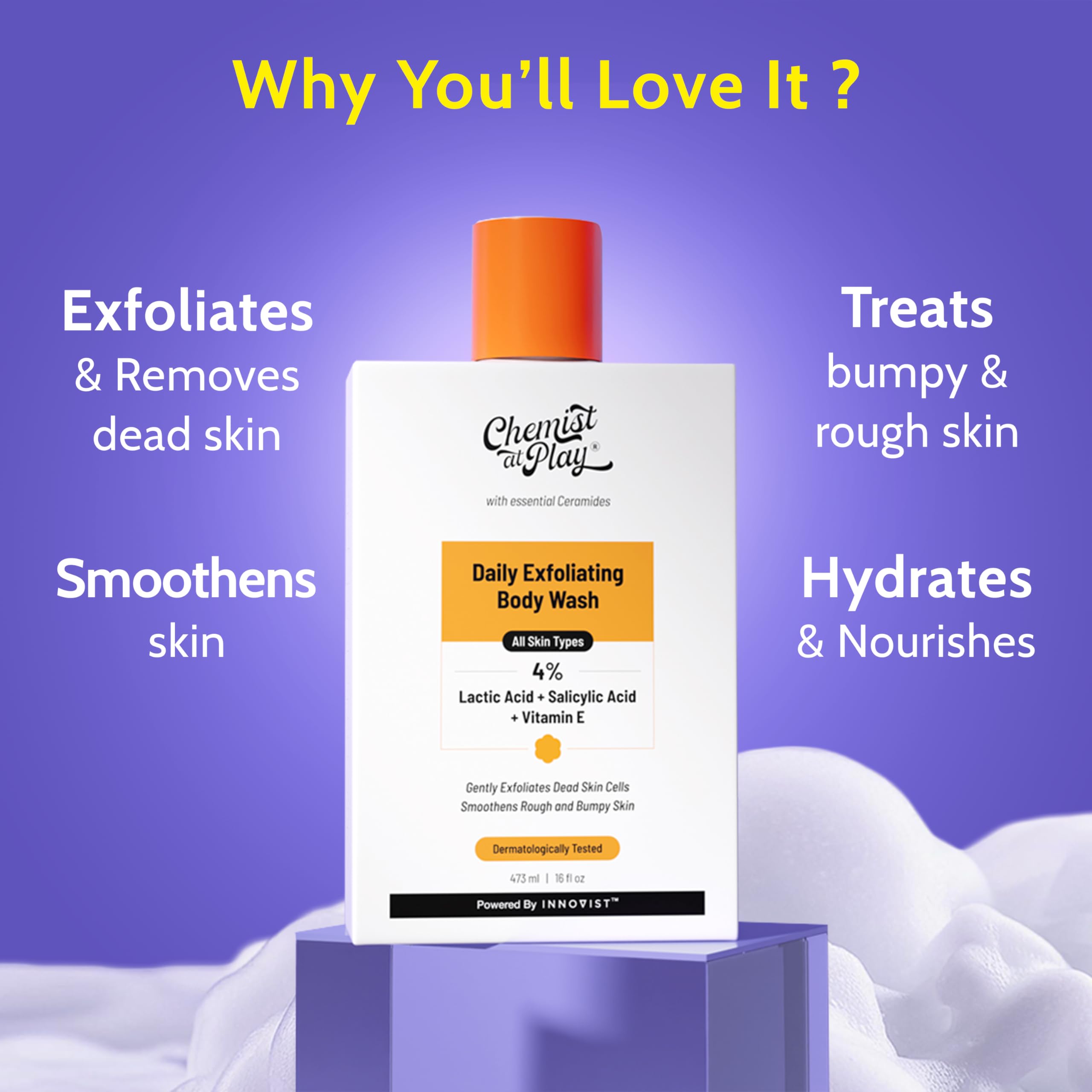 Chemist At Play exfoliating-particles-closeup highlights micro-exfoliants for even texture.