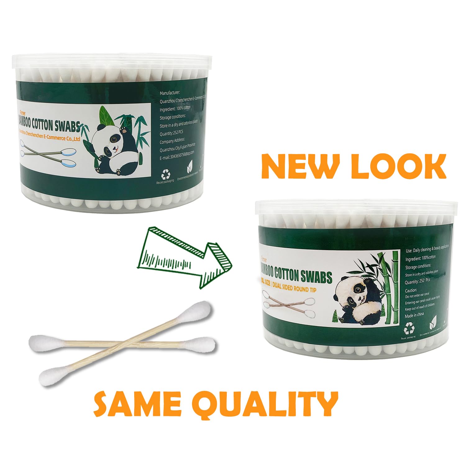 Chenchenchen cotton tip full-round closeup highlights skin-friendly softness and absorption.