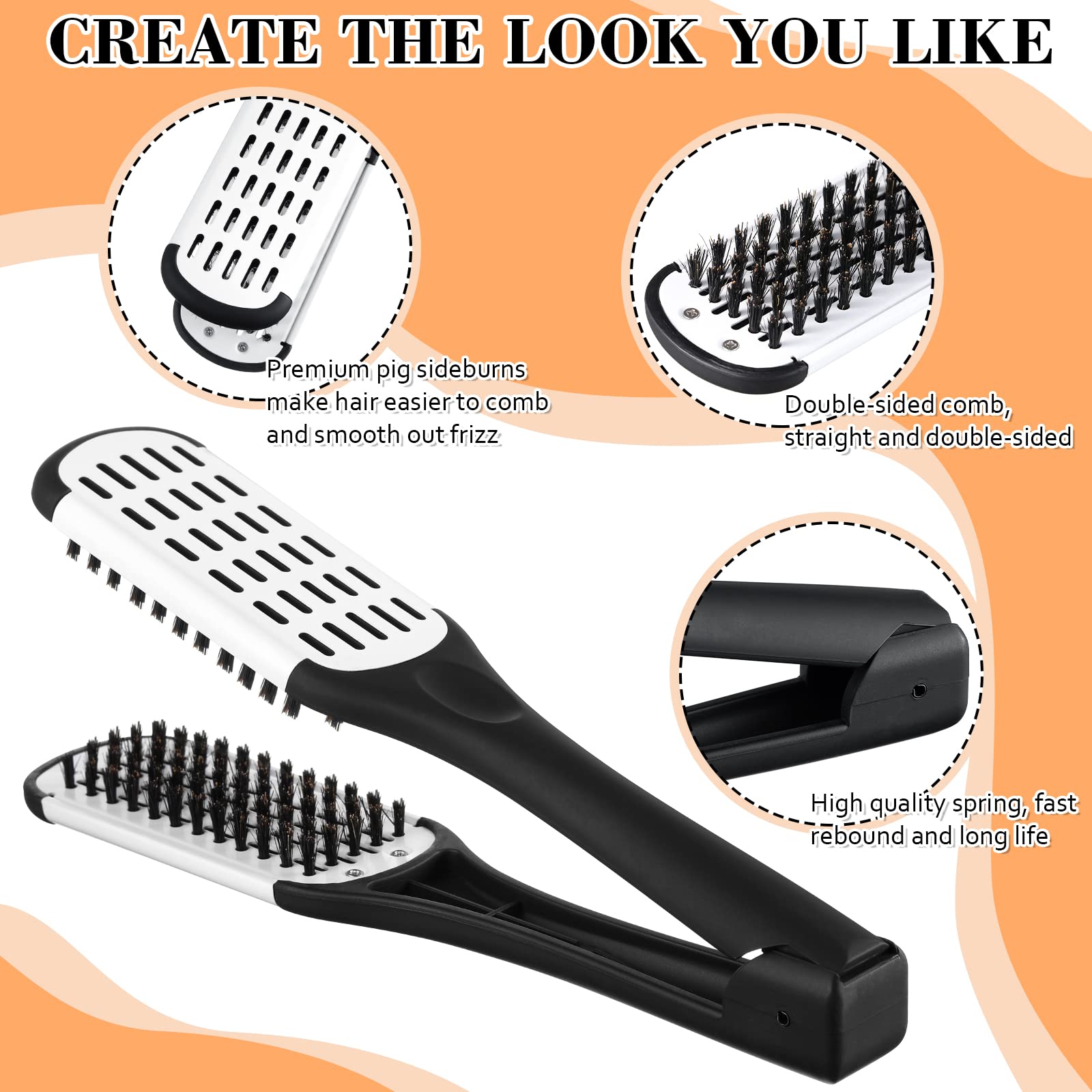 Chengu black and white hair brush set for easy home styling.