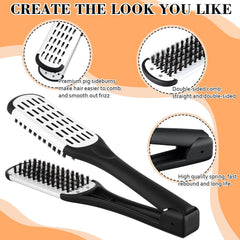 Chengu black and white hair brush set for easy home styling.