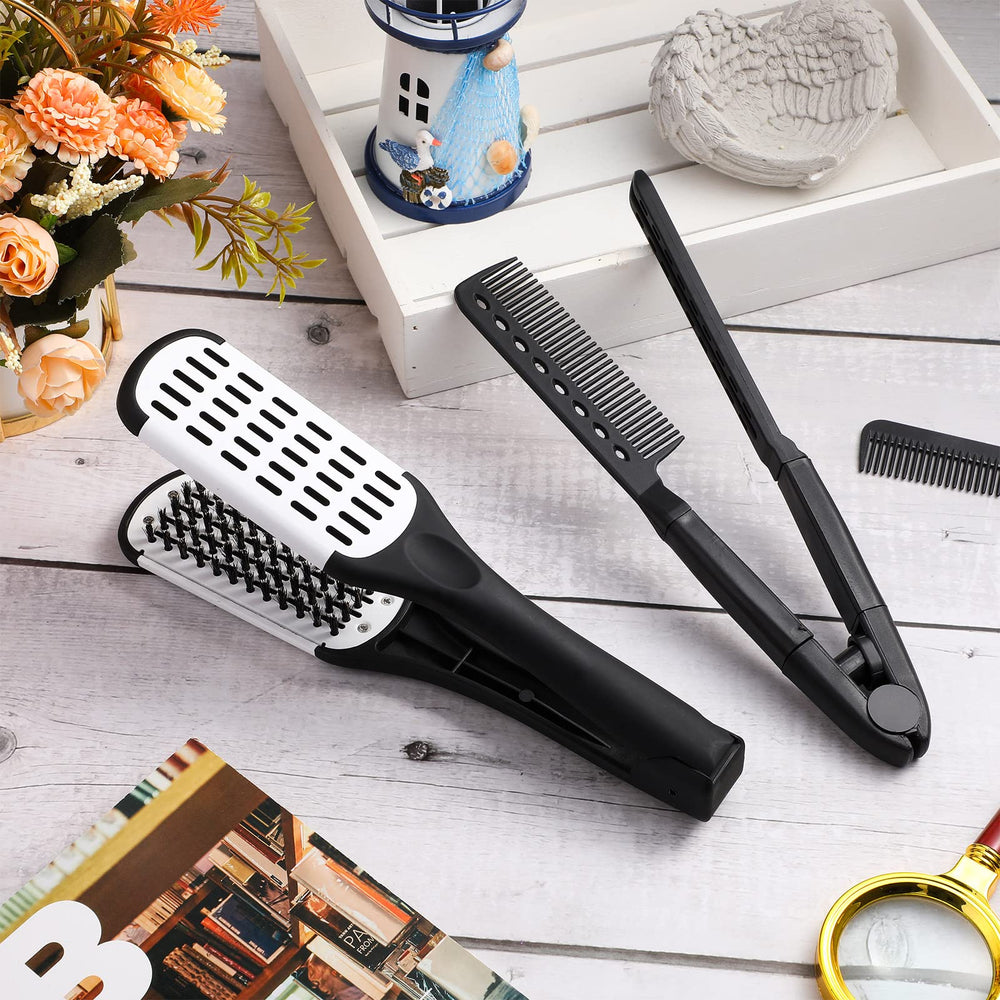 Chengu hair-straightening brush in use delivers smoother results.