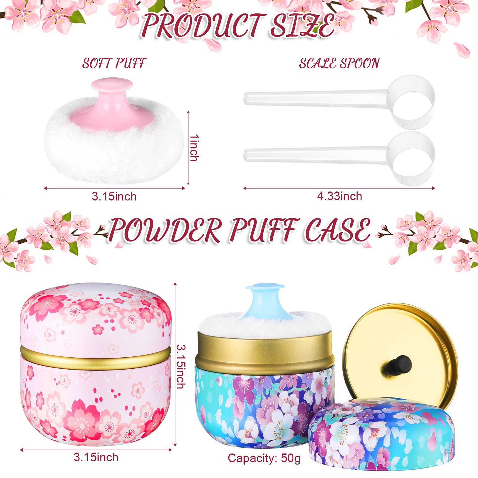 CHENGU soft puff round dusting puff provides gentle touch for baby skin.