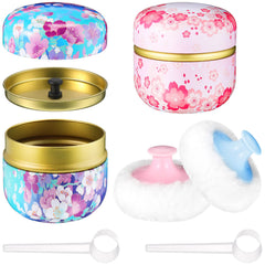 CHENGU two-set powder container white pink keeps powders organized for home and travel.