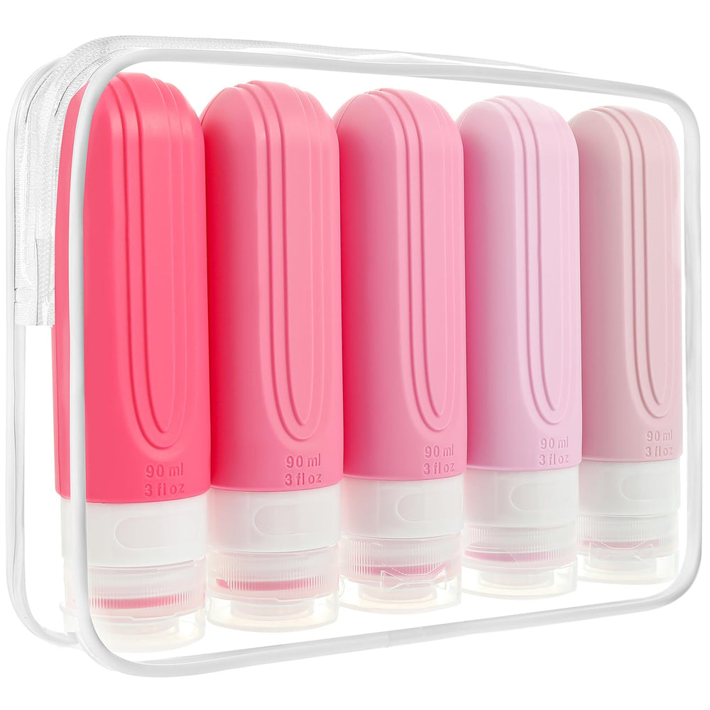 CHEODIN travel bottles 5-pack leakproof design for secure flight storage