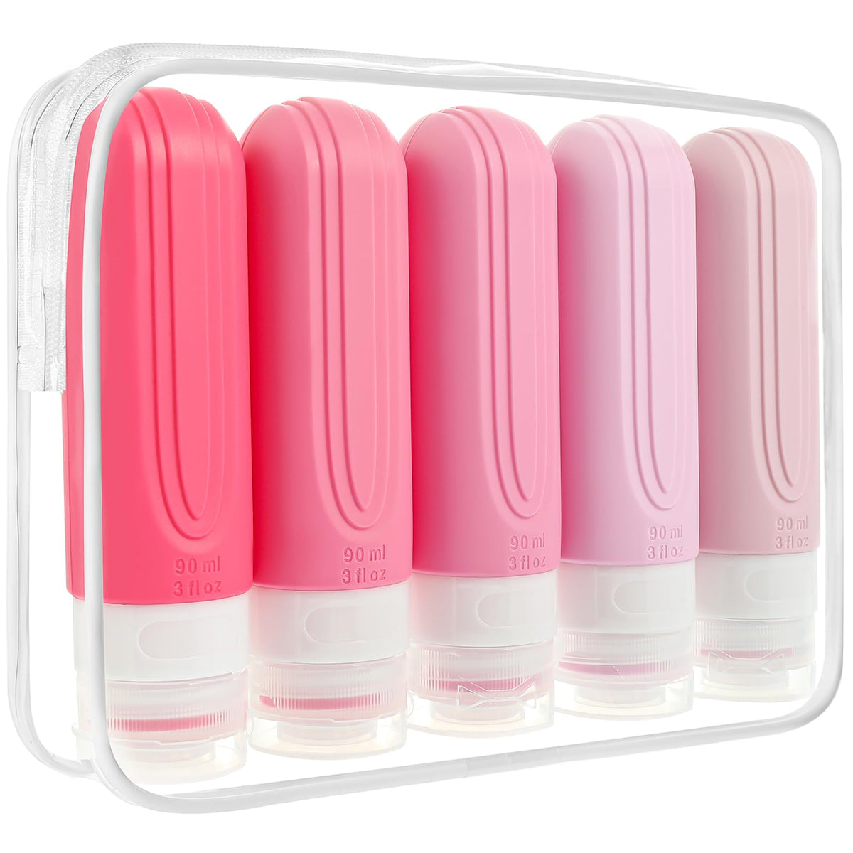 CHEODIN travel bottles 5-pack leakproof design for secure flight storage