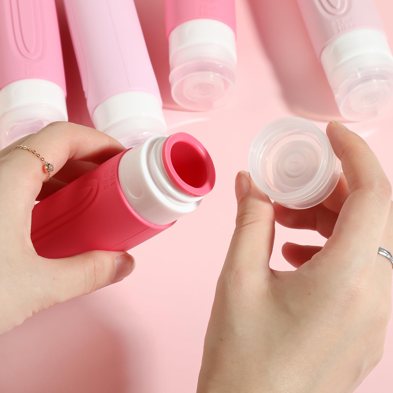 CHEODIN travel bottles cap flow-control for measured on the go dispensing