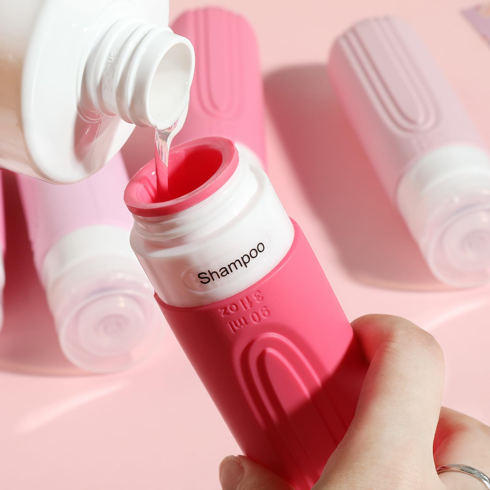 CHEODIN travel bottles wide opening for easy filling of thick liquids