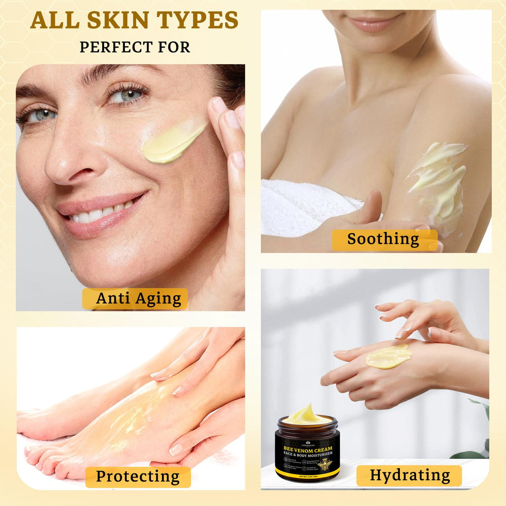 CHEOKINGBA Bee Venom Comprehensive Cream morning routine application on face.