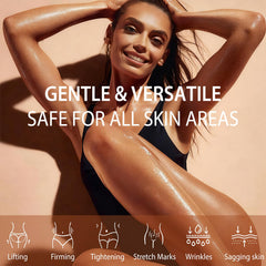 CHEOKINGBA Body Firming Oil application on skin targets abdomen, hips, and arms for smoother appearance.