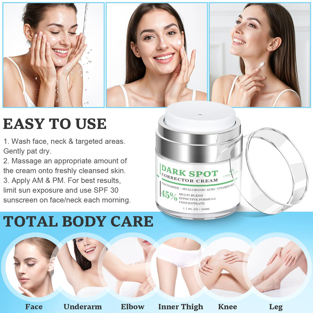 CHEOKINGBA-dark-spot-corrector-body-application demonstrates multi-area use on elbows or knees.
