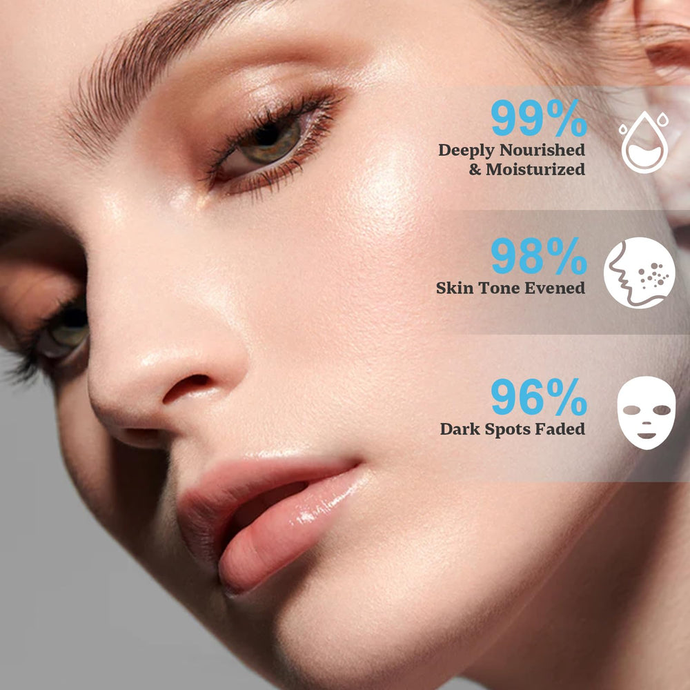 CHEOKINGBA dark-spot-corrector-ingredients-glow visual emphasizes Tranexamic acid and Glutathione.