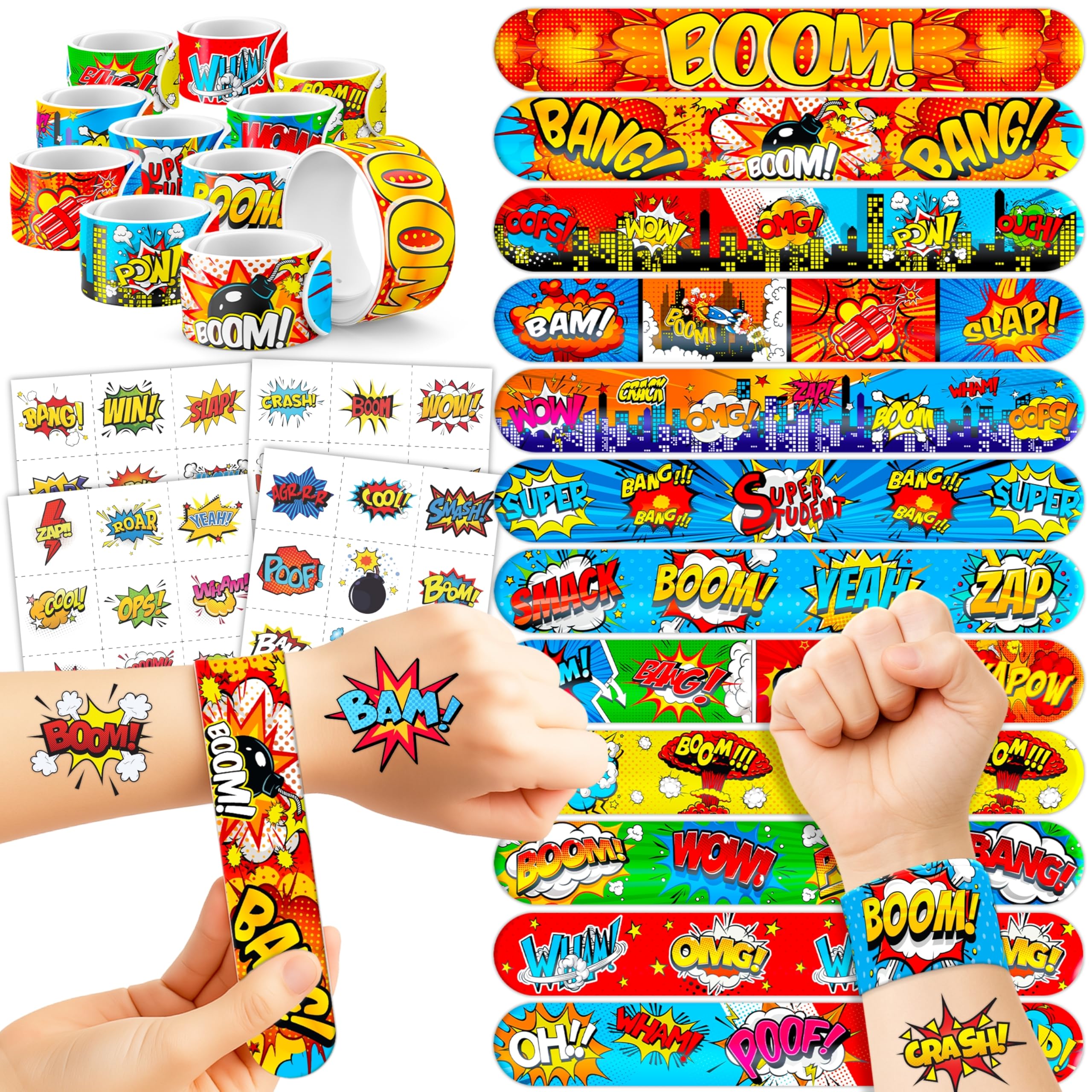 Cherisnowy Hero Pow Bracelets closeup shows durable, kid-friendly wristbands for action play