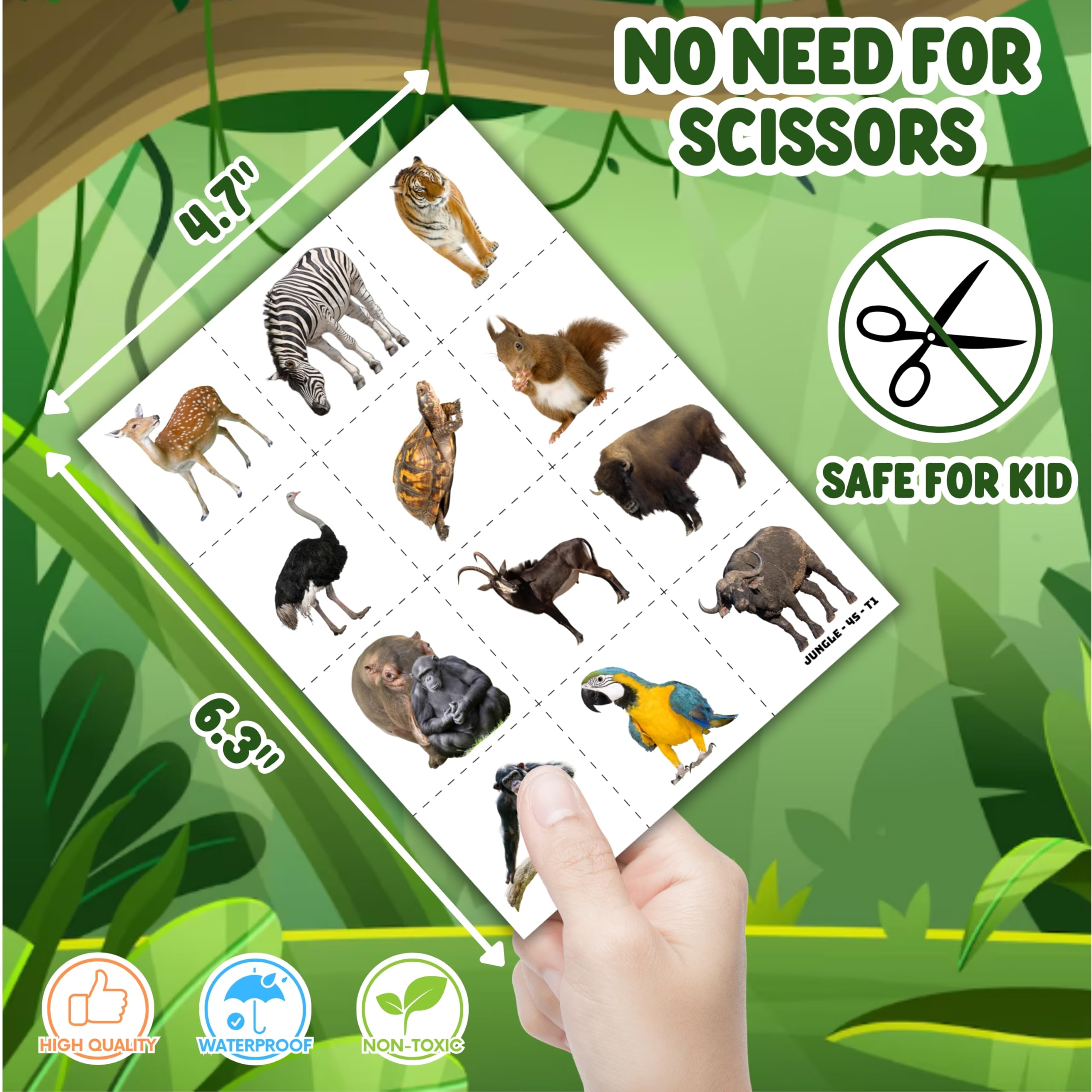 Cherisnowy safari-themed party favors enhance classroom rewards.