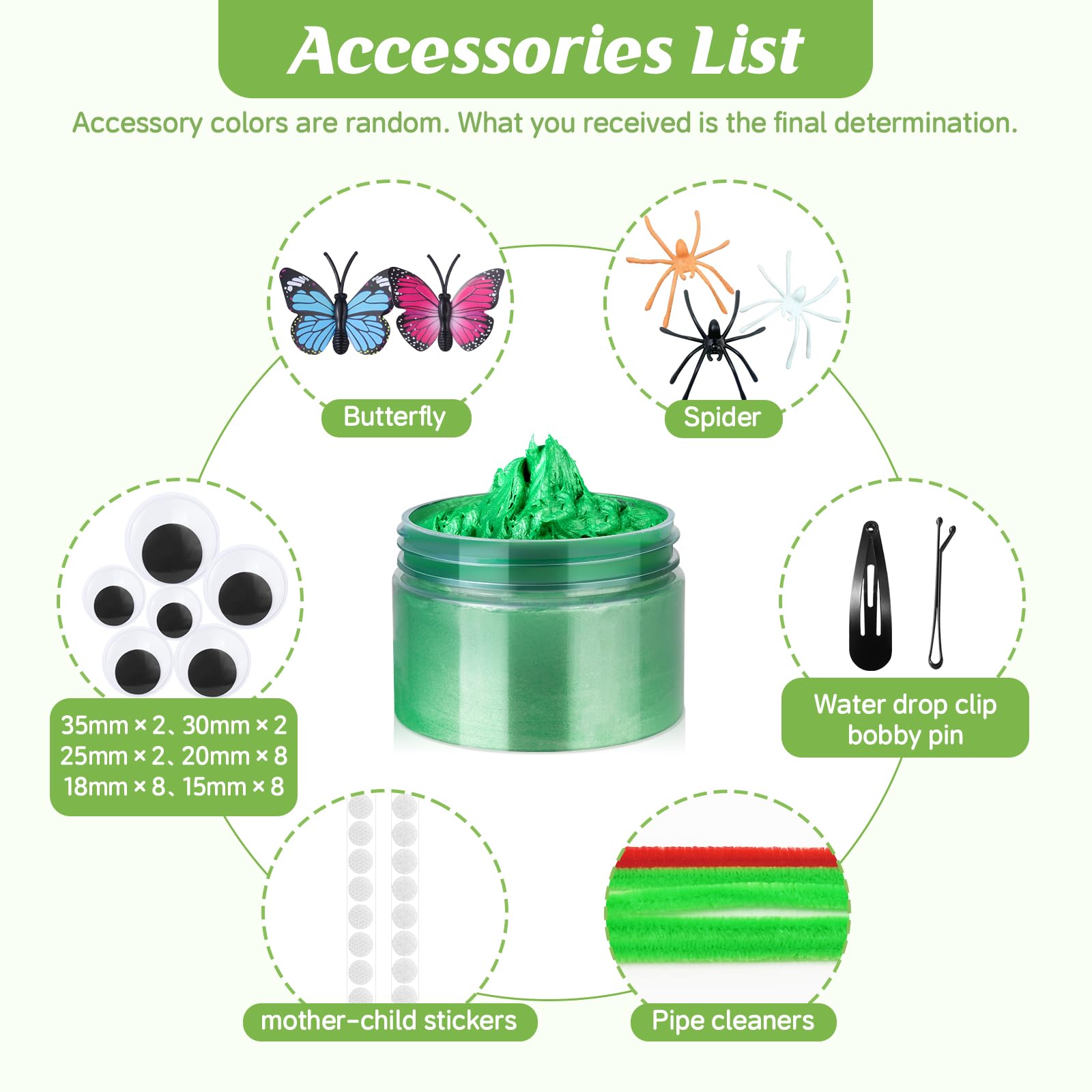 Cherocito crazy hair kit accessories arranged for playful party styling.