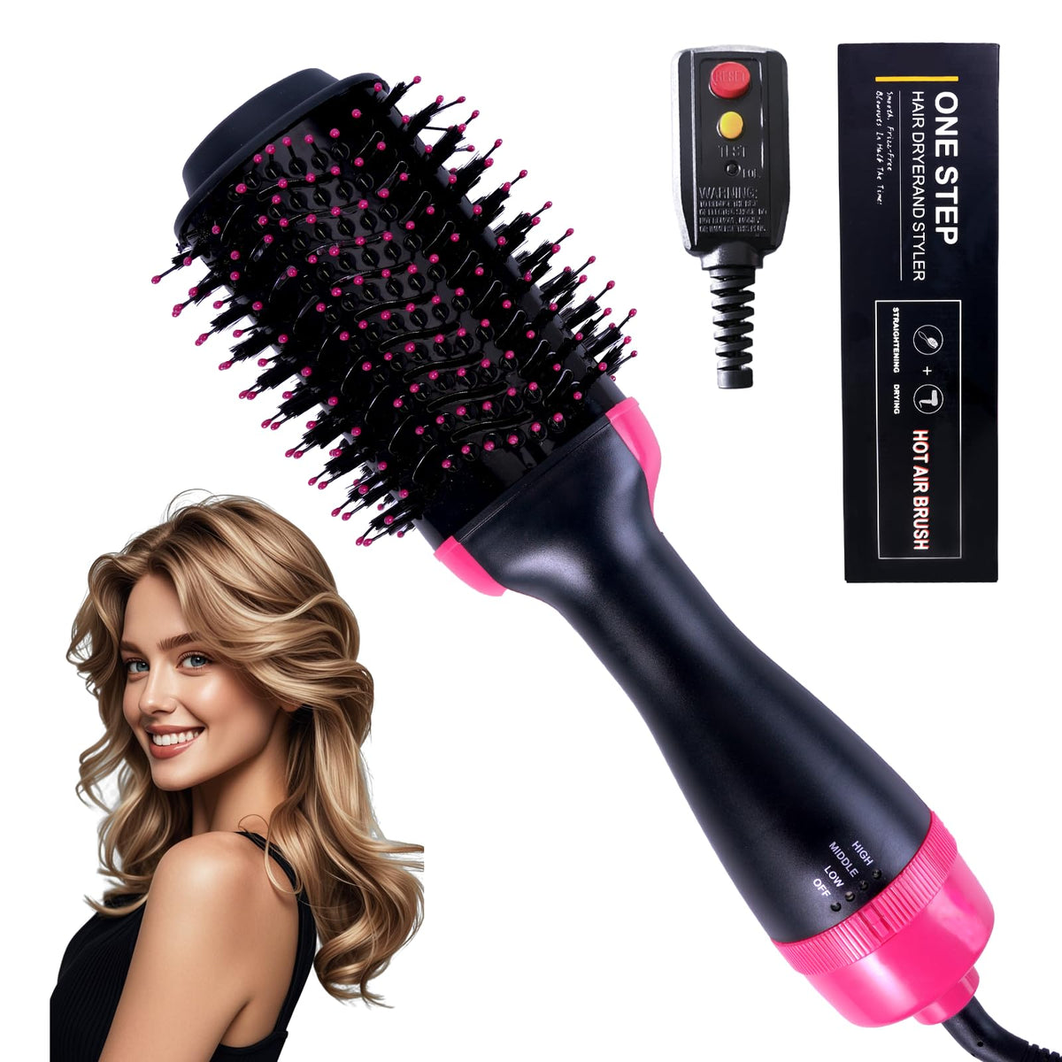 CHERRYSUN 4-in-1 hair dryer brush overview for streamlined styling.