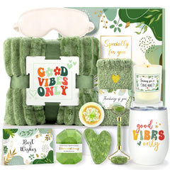 CHESACE self-care basket plush blanket offers cozy warmth for relaxation after a long day.