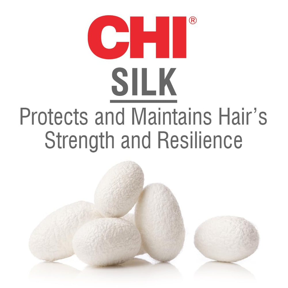 CHI in use with curling iron to protect strands during styling