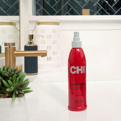 CHI spray nozzle close-up showing easy mist application benefit