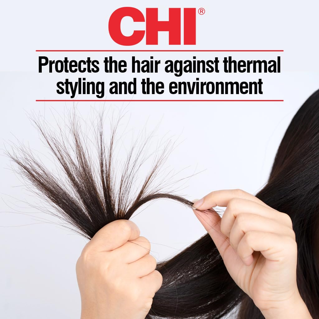 CHI Infra Silk Infusion close-up texture reveals silky strands ready for manageability.