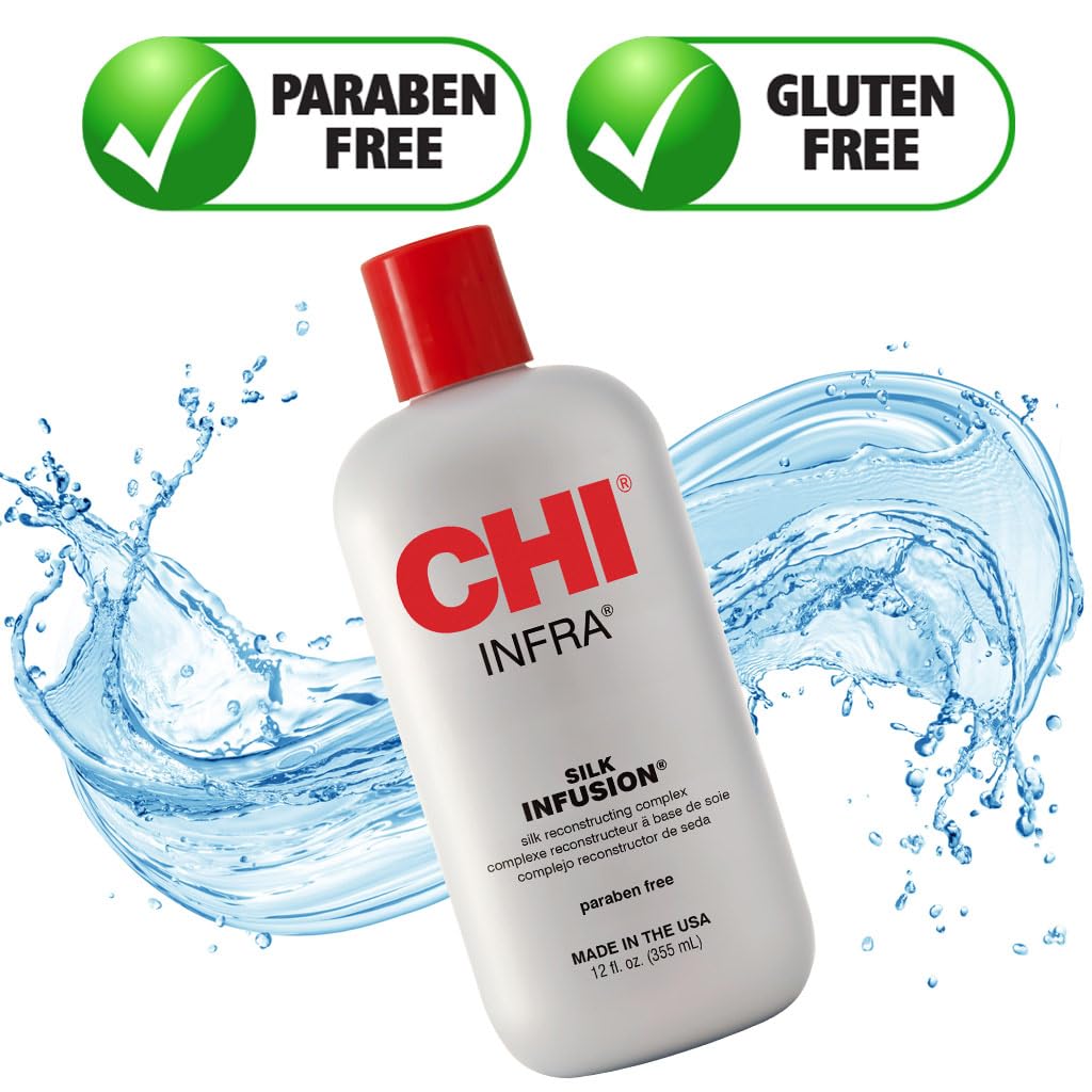 CHI Infra Silk Infusion dispense pump demonstrates easy application for mid-length to ends.