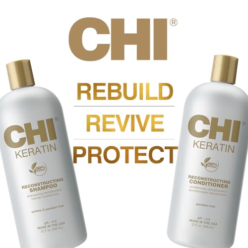 CHI Moisturize It Duo keratin conditioner tube close-up showing smoothing action
